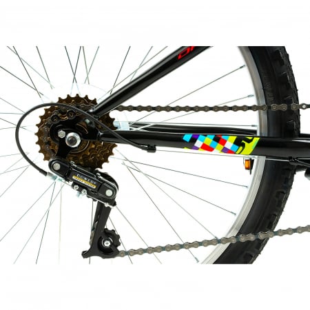 Kinderfahrrad DHS Plasma - 24 Zoll, Schwarz-Rosa [6]