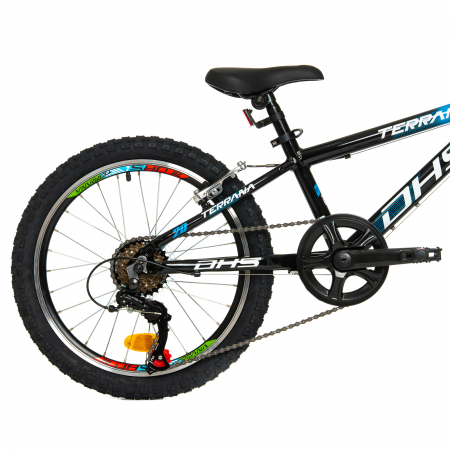 Kinderfahrrad Dhs Terrana 2023 - 20 Zoll, Schwarz/Blau [6]