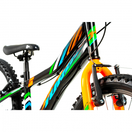Kinderfahrrad DHS Turbo - 24 Zoll, Schwarz-Portocaliu [5]