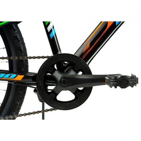 Kinderfahrrad DHS Turbo - 24 Zoll, Schwarz-Portocaliu [6]