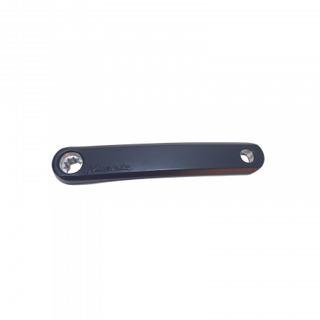 Cranksets - Crank arm left 170 mm, ISIS, black, without screw, M15 compatible, with Miranda logo