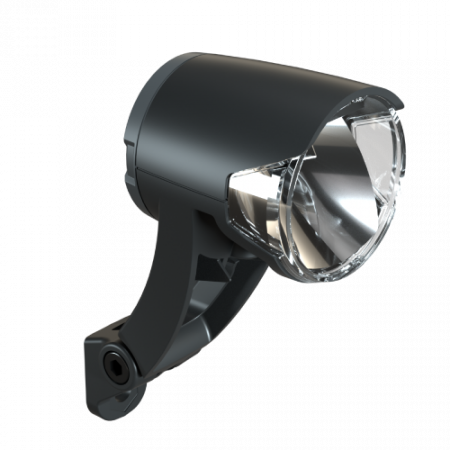 Accessori per bicicletta - Faro anteriore LED Herrmans MR GO, 100 lux, 6–12V, 2W, nero, con supporto Suntour