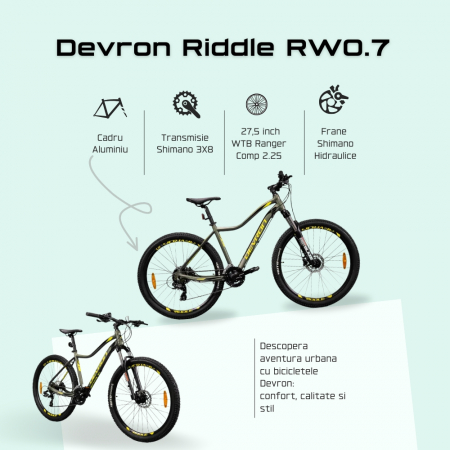 MTB Bike Devron Riddle 2023 RW0.7 - 27.5 Inch, S, Green [6]