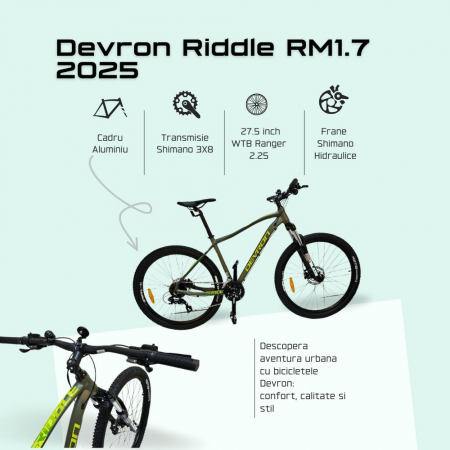 MTB Bike Devron Riddle RM1.7 - 27.5 Inch, L, Green [2]