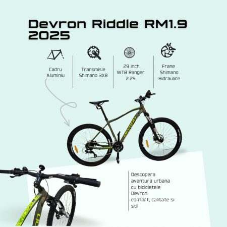 MTB Bike Devron Riddle RM1.9 - 29 Inch, M, Green [2]