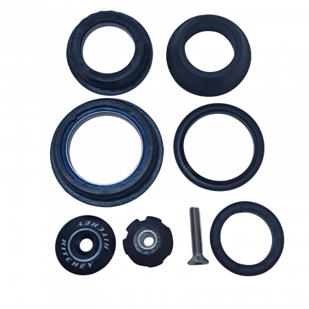 Coperture e componenti serie sterzo - Serie sterzo MTB ACROS AZX-212 R5 – ZS44/28,6 | ZS56/40, con calotte in fibra, nero, logo ACROS