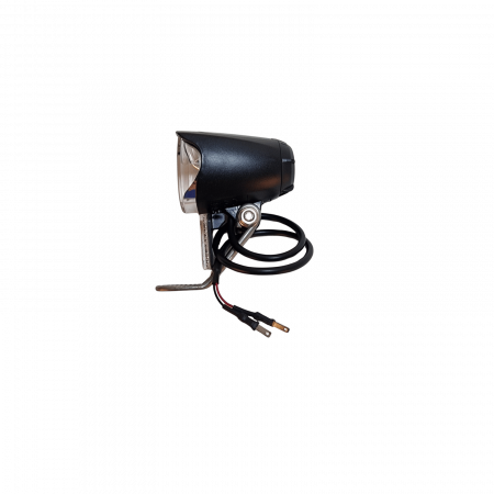 Accessori per bicicletta - Faro anteriore per bici elettrica – 6V, plastica nera, con supporto, senza interruttore, senza cavo, con logo Prophete – JING YI (JY-7070)