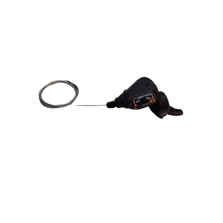 Fahrradteile - Rechter Schalthebel Microshift TS38-7R Rapidfire, 7 Gang, Schwarz