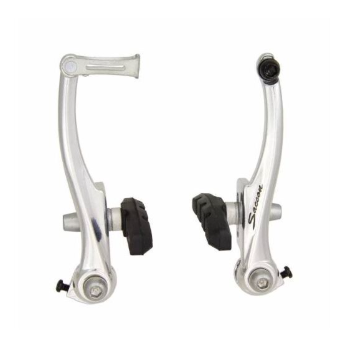 Fahrradteile - Hintere V-Bremse FV851251, 110 mm, 60 mm Bremsklötze, 135° Leitung, Stahl, silber