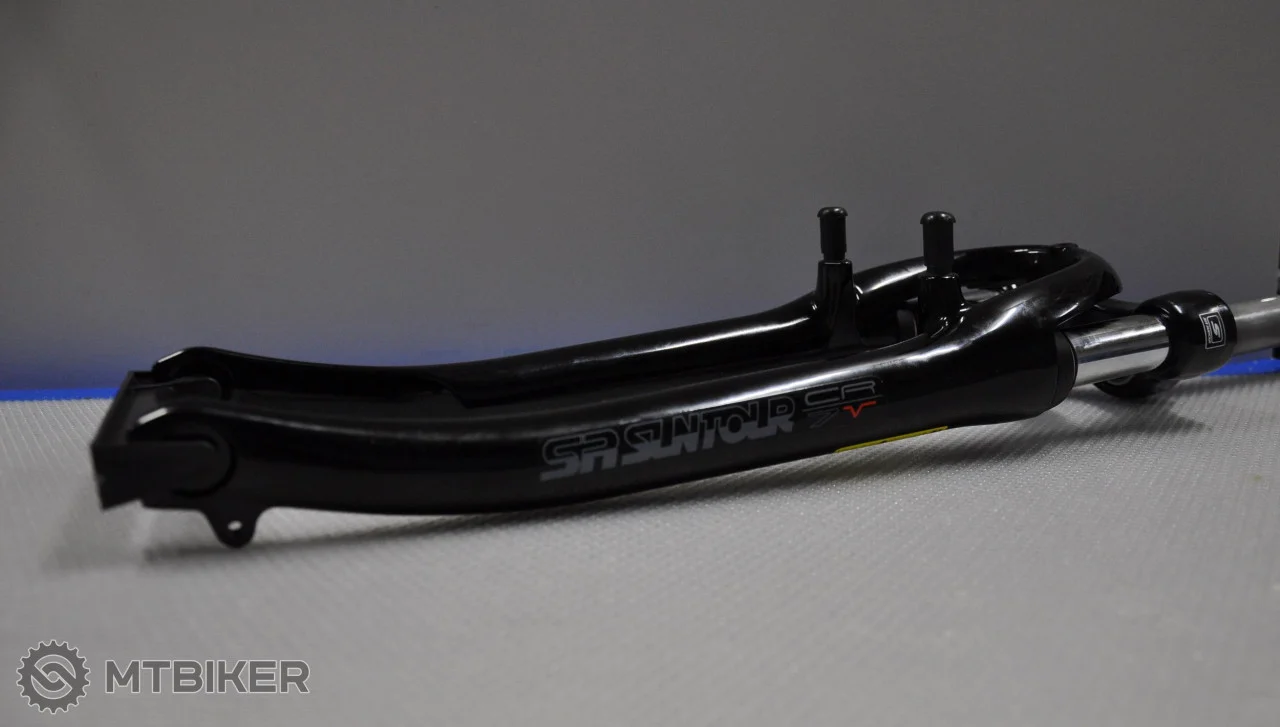 Fahrradteile - Gabel SF13-CR7VA, 28", Gewinde 1 1/8"x175mm, 40mm Federweg, glänzend schwarz