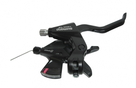 Schalthebel - Schalthebel/Bremshebel ST-M310-L-2 rechts, 8-Gang, Innenzug 2050 mm, Rapidfire Plus, 2-Finger-Alu, für V-Brake, schwarz, Bulk