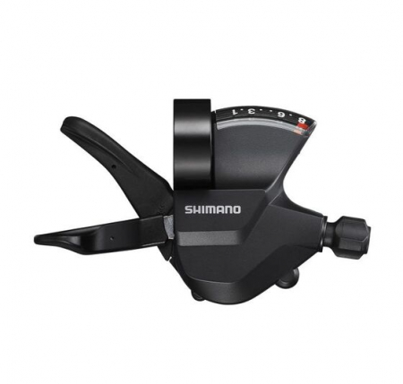 Schalthebel - Shimano ALTUS SL-M315-8R Schalthebel, rechts, 8-Gang, Rapidfire Plus, mit optischer Ganganzeige, 2050 mm Innenzug, Bulk – Code ASLM3158RA