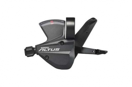 Fahrradteile - SHIFT LEVER, SL-M370-L, ALTUS LEFT 3-SPEED 2050MM INNER W/ OPTICAL GEAR DISPLAY, BLACK BULK
