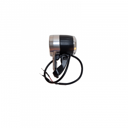 Fahrradzubehör - Frontscheinwerfer, silber, 6–12V DC, mit Halter für SR Suntour CR/NEX, ohne Schalter, 35 cm Kabel, mit Prophete-Logo