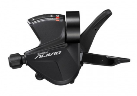 Schalthebel - Schalthebel ASLM3100LB, links, 3-Gang, mit Ganganzeige, mit Klemmschelle – Shimano Alivio