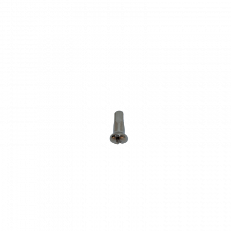 Speichen - Speichennippel – Rundkopf, 13G, Länge 14,5 mm, Körper Ø4,9 mm, Gewinde 2,34 mm, Messing vernickelt
