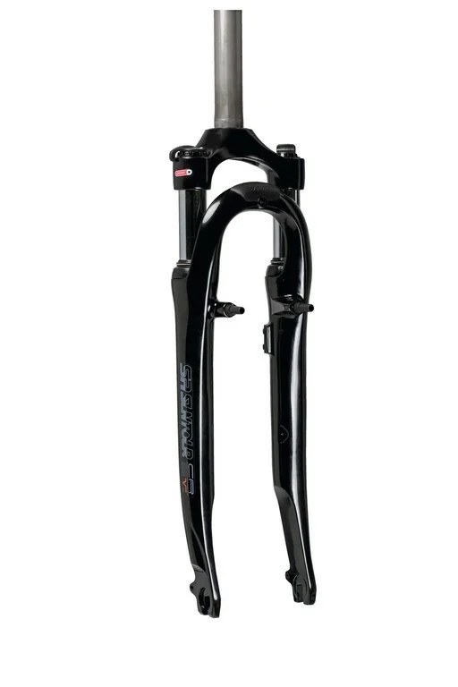 Bike forks - SR SF13-CR-8V, all/all white YS-775-2/H=black, stem: 1 1/8 / 195mm, adjustable without thread, with pivots, with decal, without cable routing