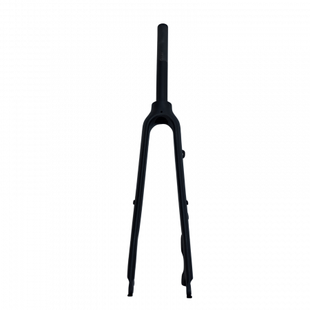 Fahrradteile - Vorderradgabel YS-727, 1 1/8" x 225 mm, ohne Gewinde, Post-Mount Scheibenbremse, matt-schwarz