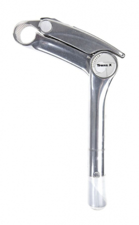 Steam - Adjustable handlebar stem JD-ST71 V.1, 180×110×25.4 mm, angle adjustable from -10° to +60°, alloy construction, silver color, with Stella logo