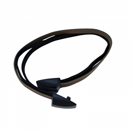 Accessori per bicicletta - Cinghia elastica 2K con tre sezioni piatte, 191100–191154 / 191123–191100, Nero–Crema–Nero – WIDEK