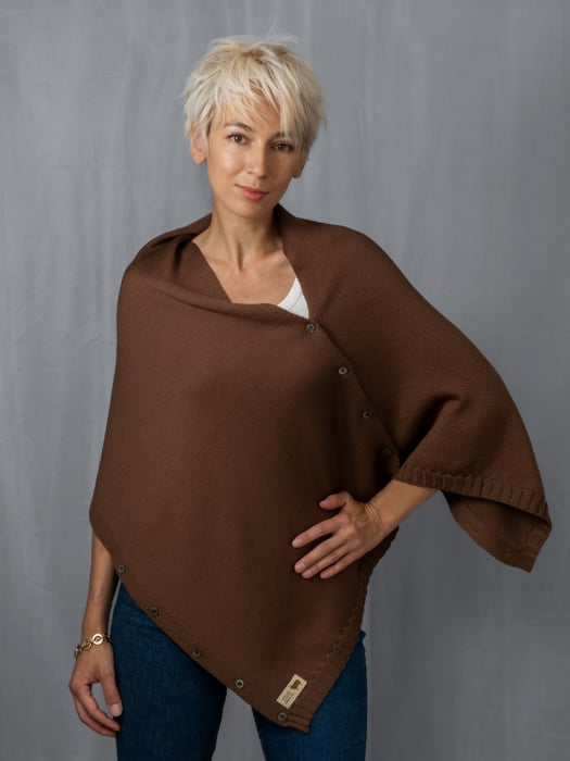 Accesoriu multifunctional The Pelerine, 100% lana oaie - argila [4]