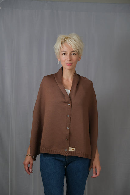 Accesoriu multifunctional The Pelerine, 100% lana oaie - argila [2]