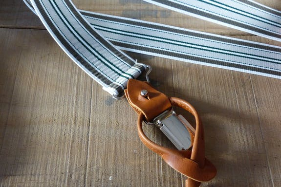 Bretele elastice cu dungi maro si verzi [4]