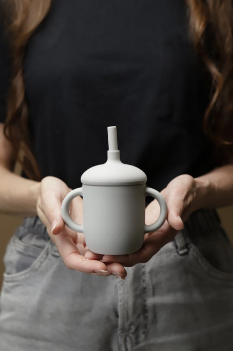 Cana de silicon cu capac si pai "Sippy" Pearl [2]