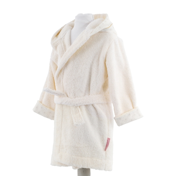 Halat de baie copii, 100% bumbac organic, Pompon [3]