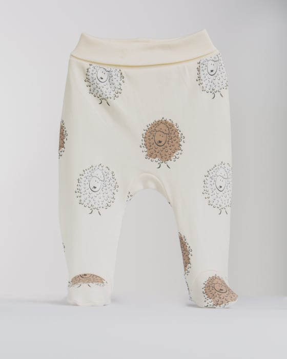 Pantaloni pijama cu oite din bumbac [1]
