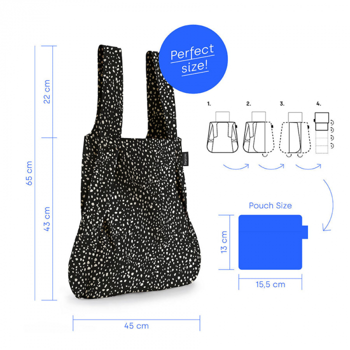 Sacosa-rucsac Notabag Black Sprinkle [4]