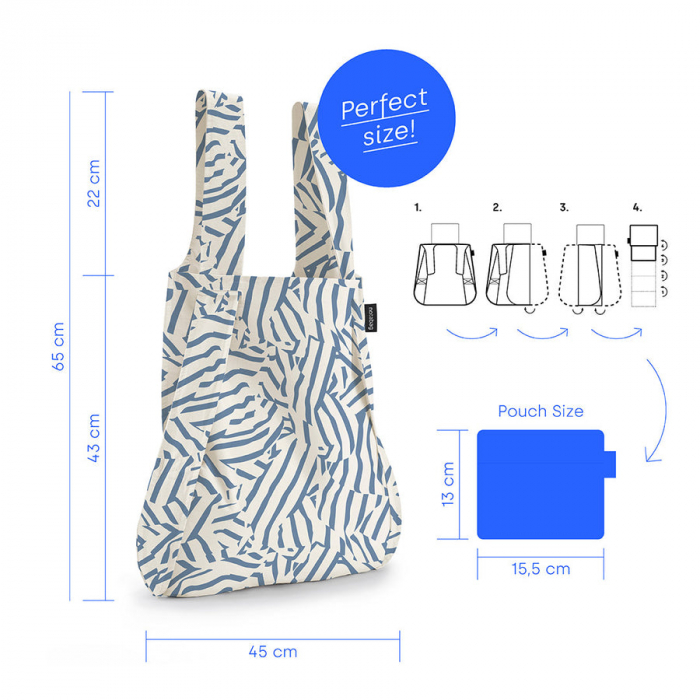 Sacosa-rucsac Notabag Blue Twist [3]