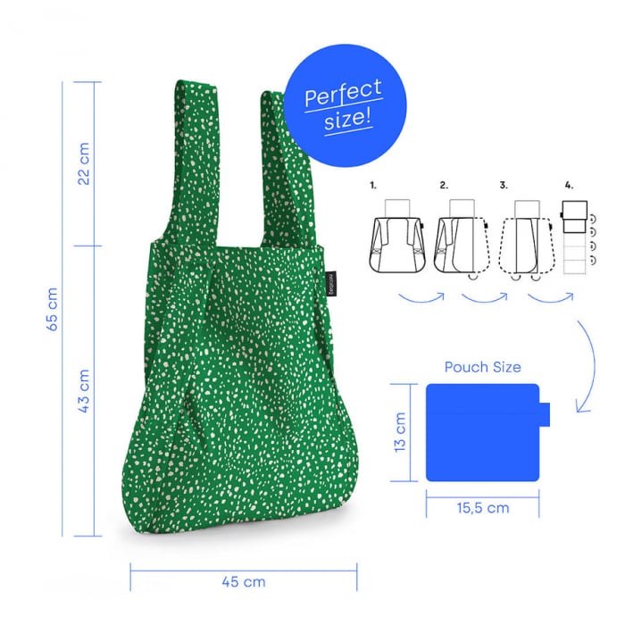 Sacosa-rucsac Notabag Green Sprinkle [4]
