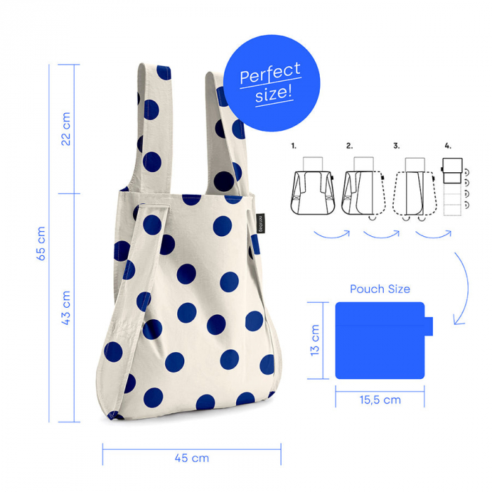 Sacosa-rucsac Notabag Marine Dots [4]