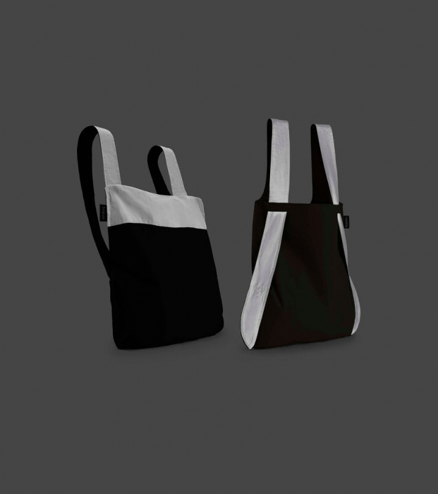 Sacosa-rucsac Notabag, material reflectorizant, Negru [5]