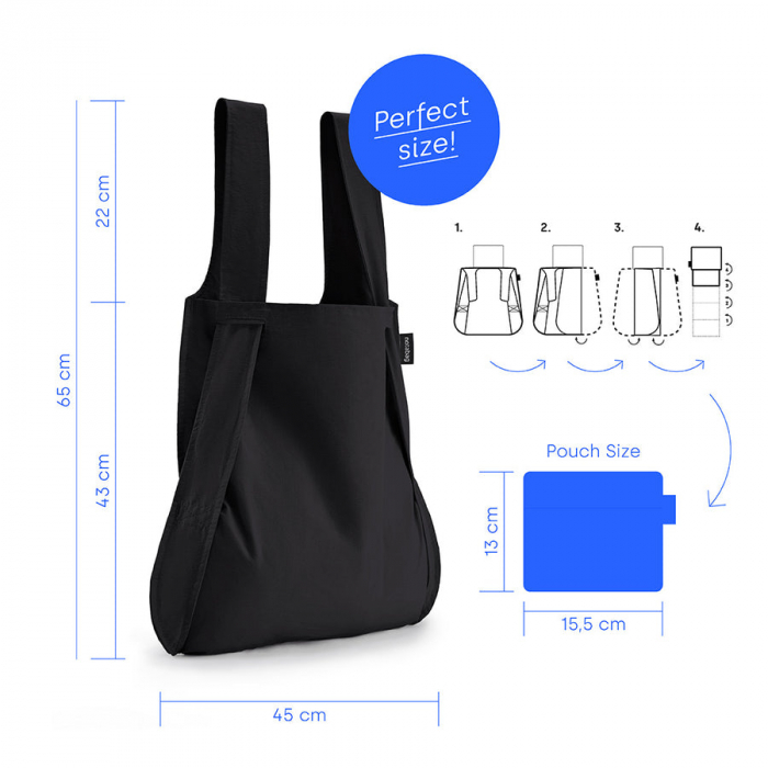 Sacosa-rucsac Notabag Negru [4]
