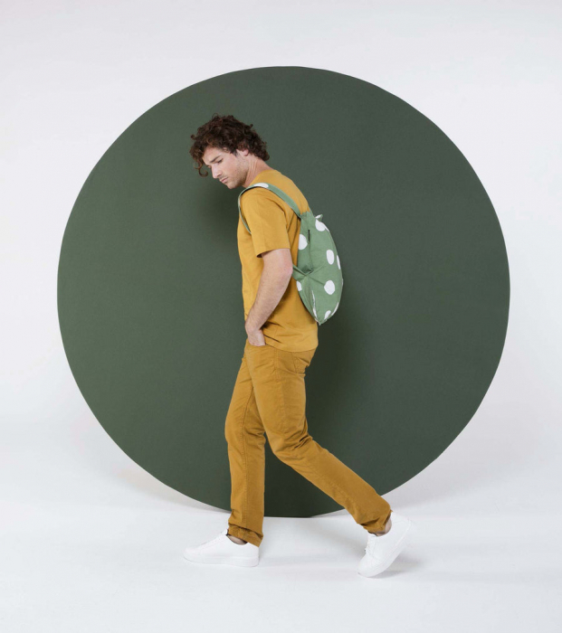 Sacosa-rucsac Notabag Olive Dots [6]