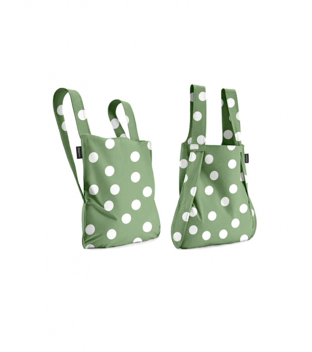 Sacosa-rucsac Notabag Olive Dots [3]