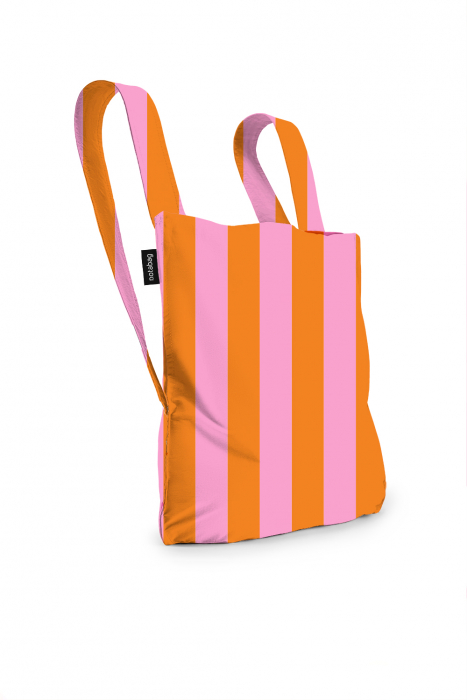 Sacosa-rucsac Notabag - Orange / Pink Stripes [2]