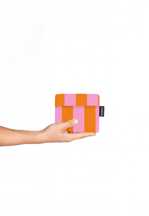 Sacosa-rucsac Notabag - Orange / Pink Stripes [4]