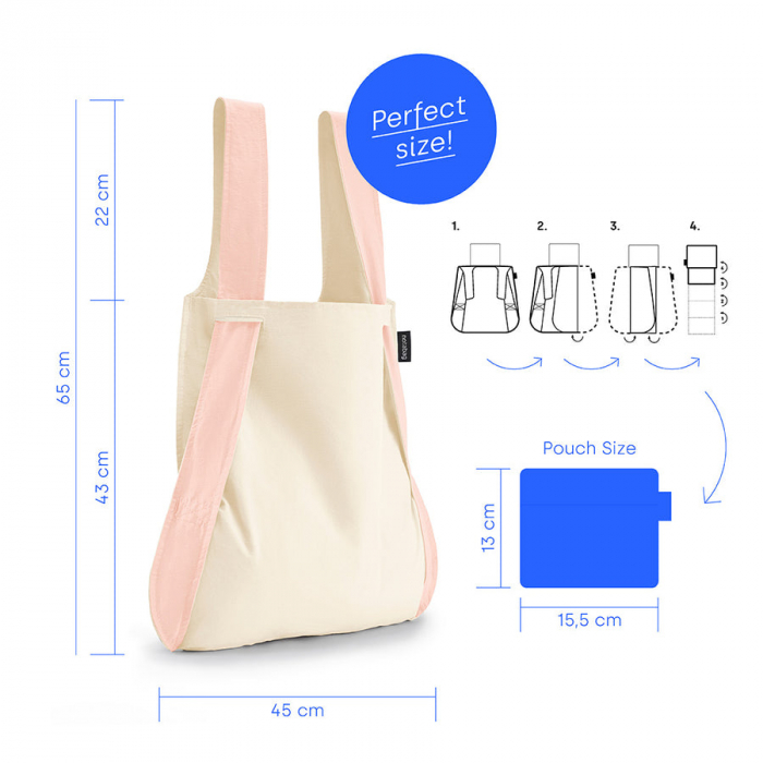 Sacosa-rucsac Notabag Rose / Raw [3]