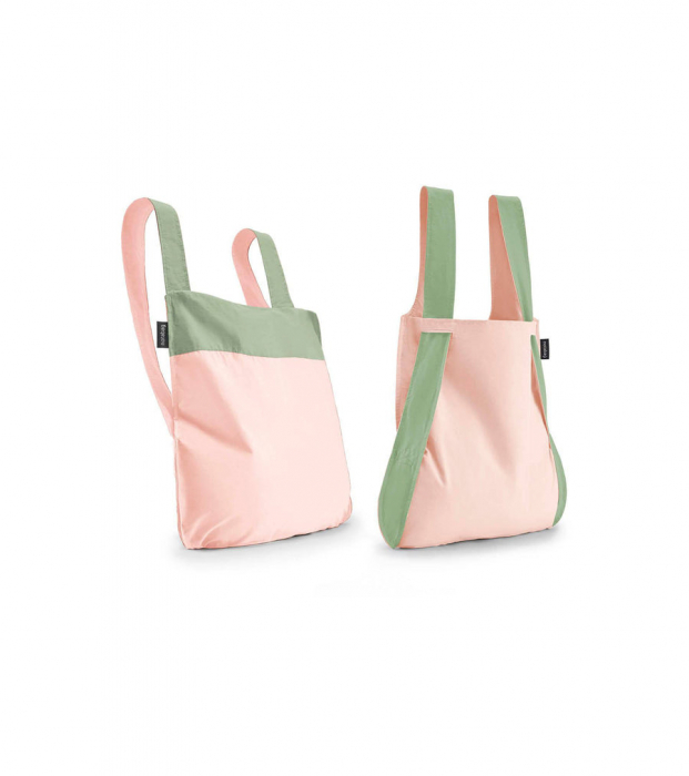 Sacosa-rucsac Notabag Verde / Roz [3]