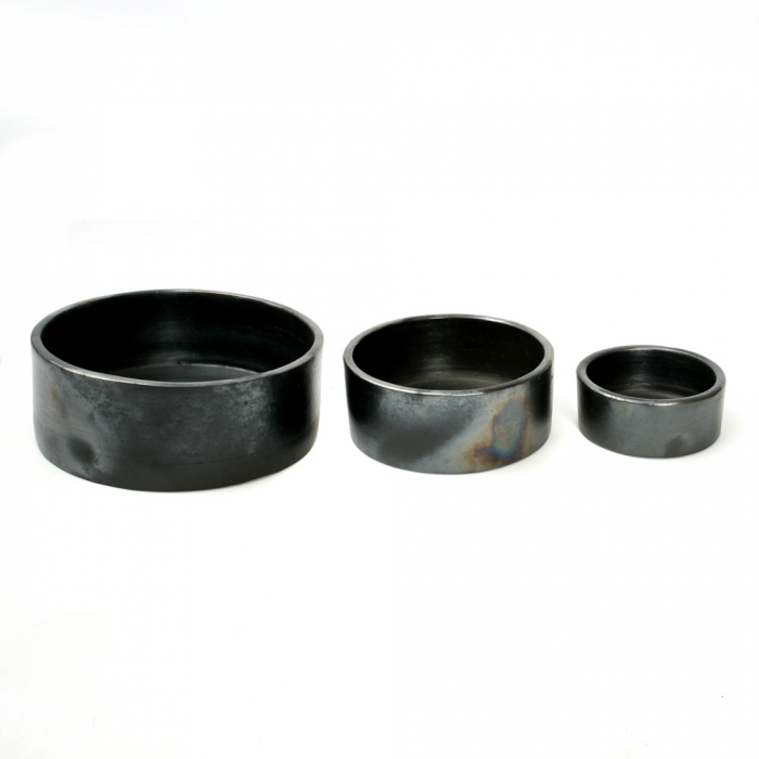 Set 3 vase cilindrice teracota arsa Negru [1]