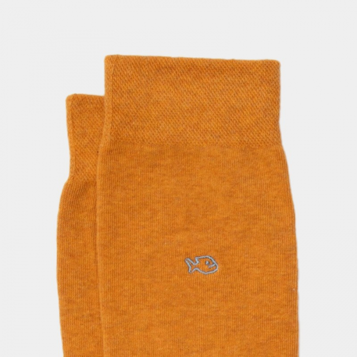 Sosete simple, bumbac, mustar (tricolor) - marime universala [2]