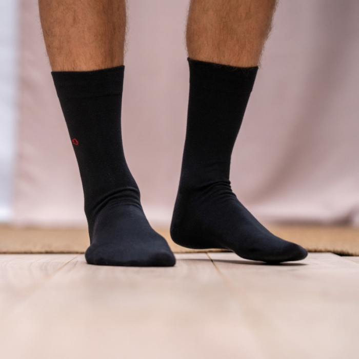Sosete simple, bumbac, negru - marime universala [4]