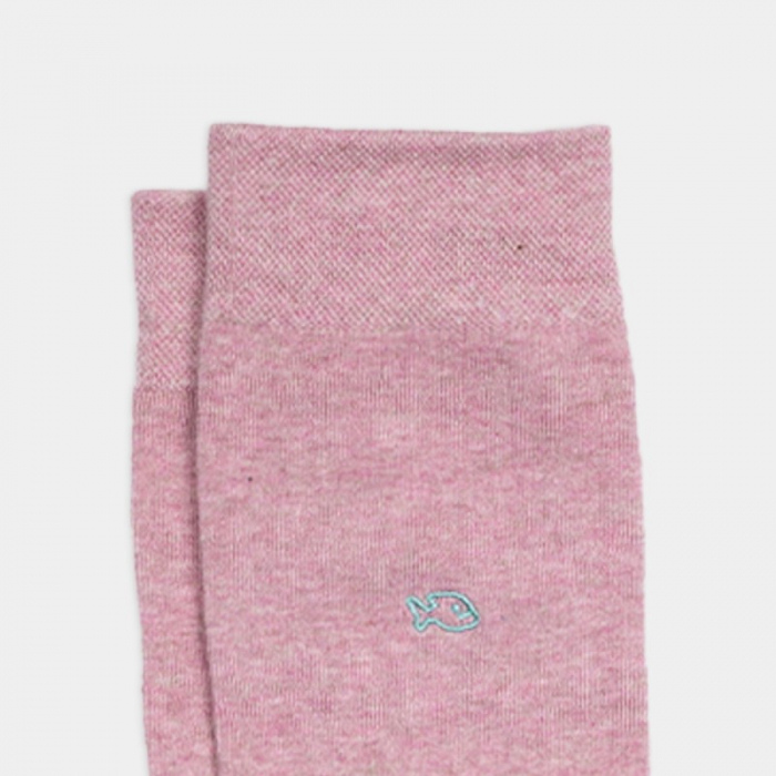 Sosete simple, bumbac, roz (tricolor) - marime universala [2]