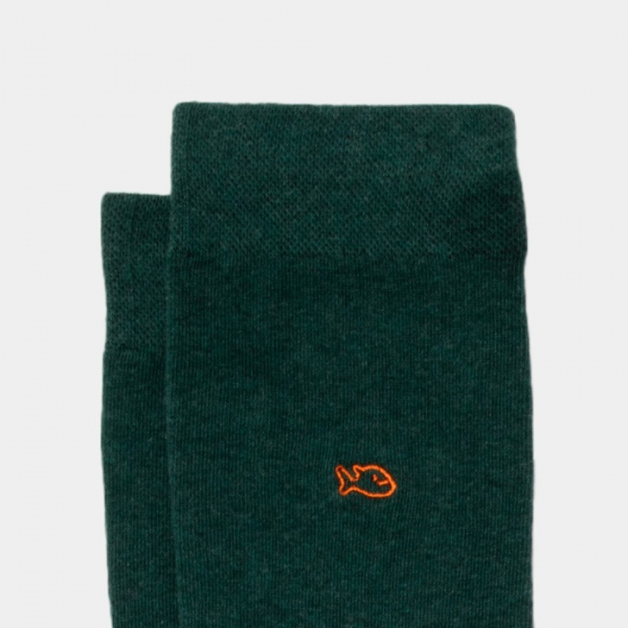 Sosete simple, bumbac, verde - marime universala [3]