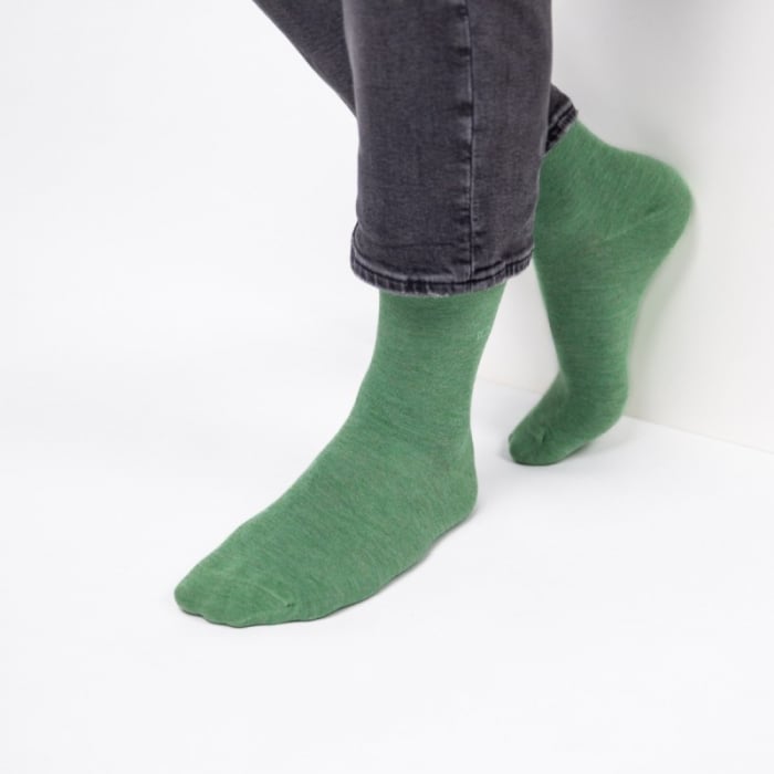 Sosete simple din bambus - verde deschis, marime universala [2]