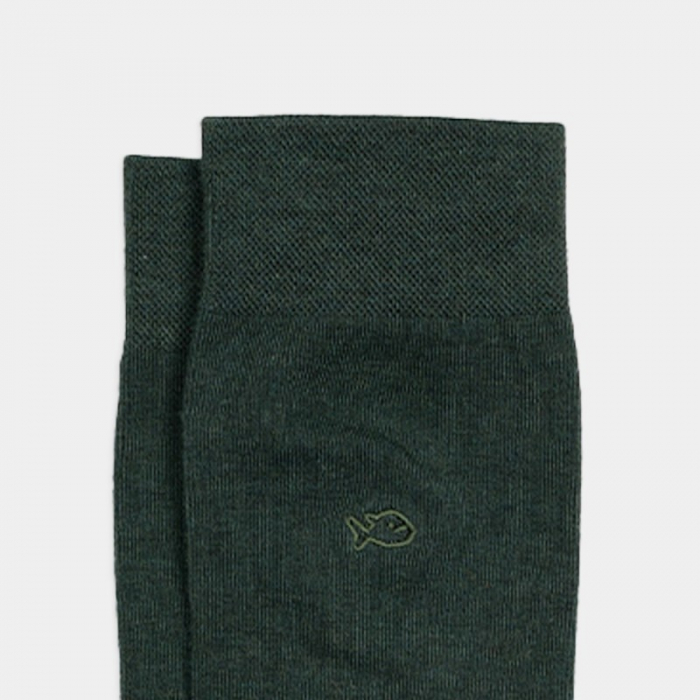 Sosete simple din bambus - verde inchis, marime universala [3]