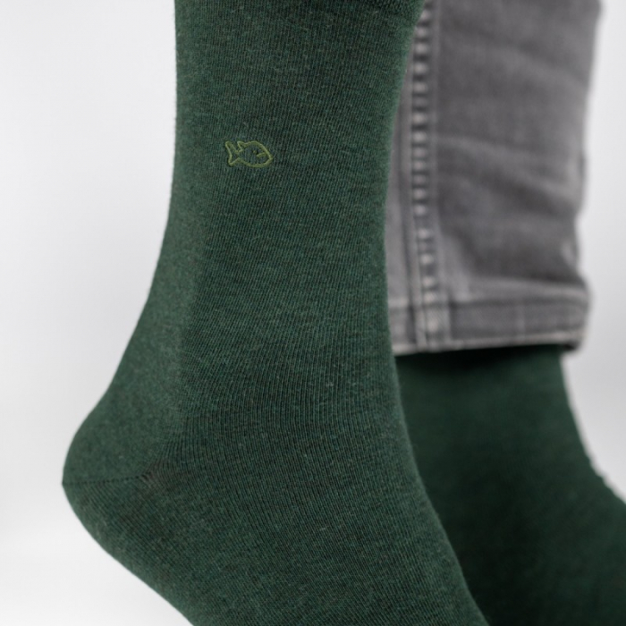 Sosete simple din bambus - verde inchis, marime universala [4]